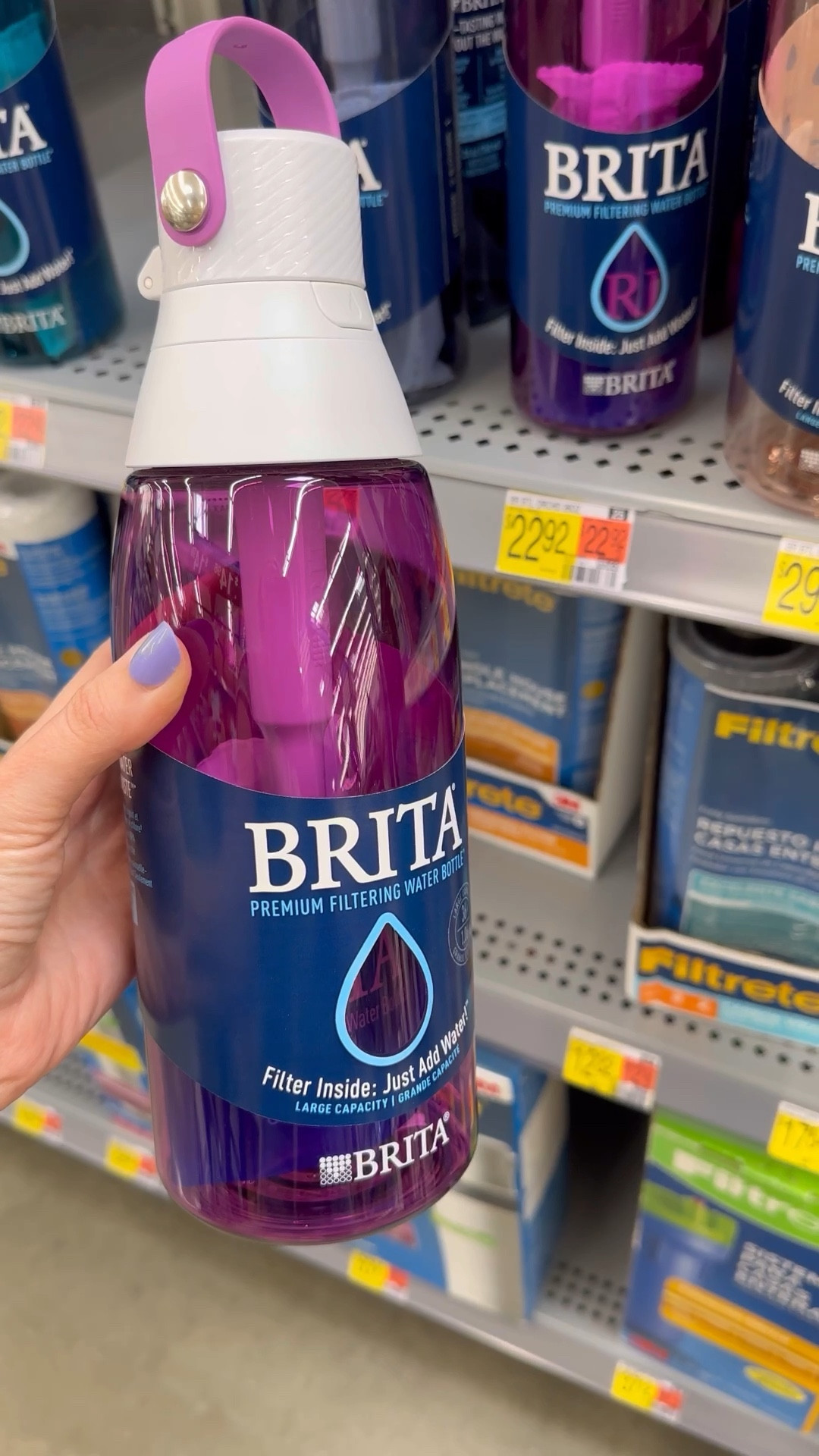 Brita 26oz Sapphire Premium Leak Proof Filtered Water Bottle with