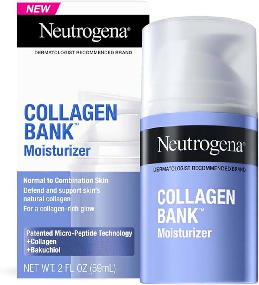 Neutrogena Collagen Bank Face Moisturizer, Daily Anti-Aging Face & Neck Collagen Cream with Bakuc... | Amazon (US)