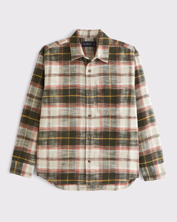 Men's Slub Flannel | Men's Tops | Abercrombie.com | Abercrombie & Fitch (US)