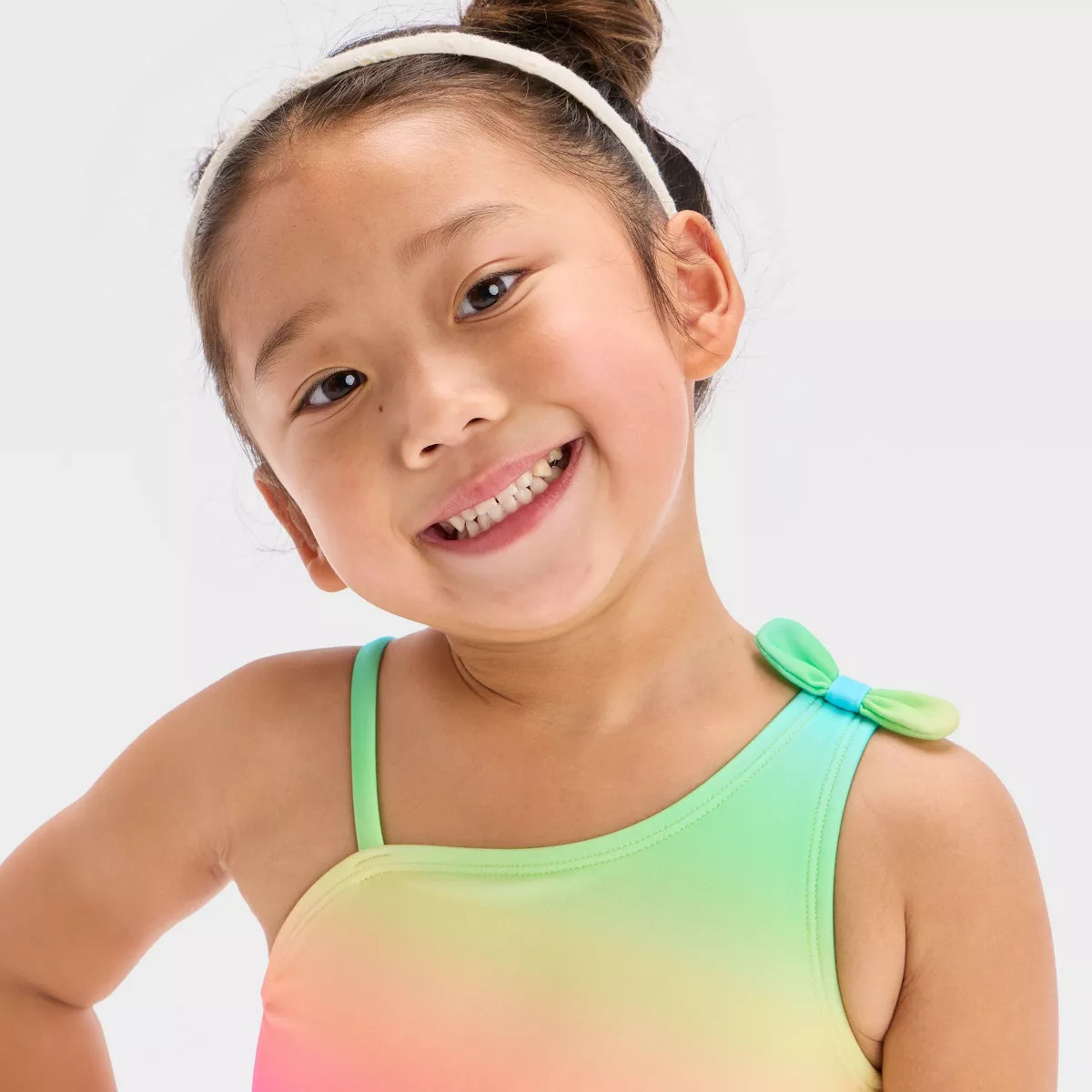 Toddler Girls' Cut Out One Piece Swimsuit With Bow - Cat & Jack™ | Target