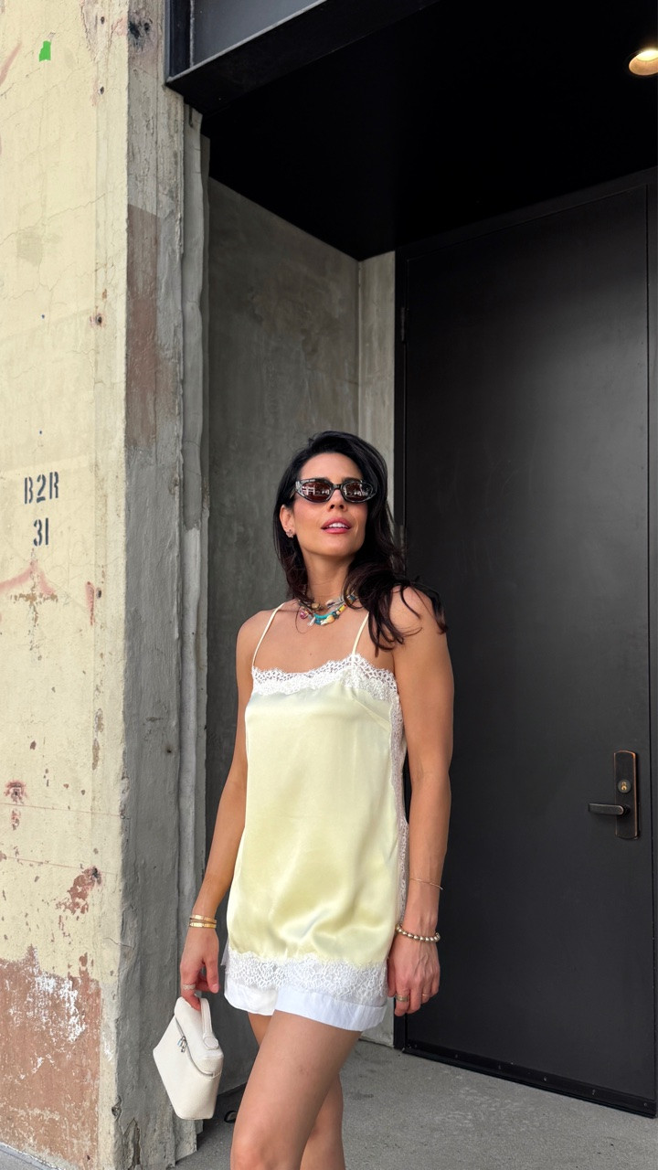 My go-to summer outfit formula 💛 A satin cami, white linen shorts, mesh sandals, and a statement necklace. Effortless, chic, and perfect whether you’re spending the day in the city or walking through Europe.
This lace-trim satin cami is currently part of Aritzia’s Private Summer Sale and under $100. Existing clients can shop up to 50% off select styles through June 14, so keep an eye on your email or app for access. If you don’t qualify yet, the Public Sale is coming later this month.

Wearing size small #Aritzia #SummerOutfits #EuroSummer

#LTKSaleAlert #LTKgrwm #LTKTravel