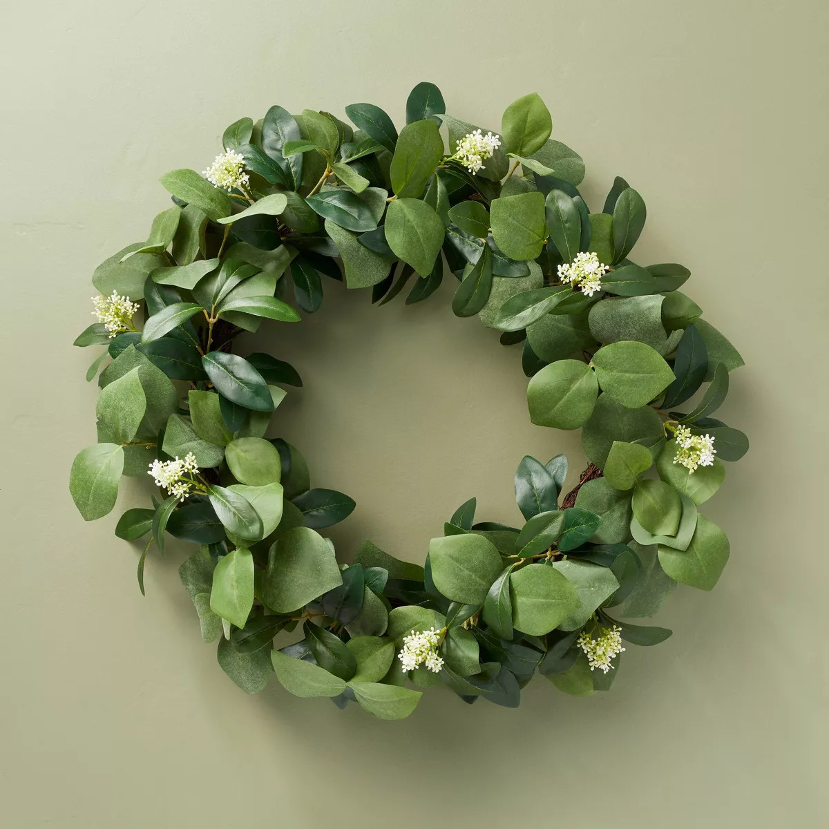 26" Faux Skimmia Wreath - Hearth & Hand™ with Magnolia | Target