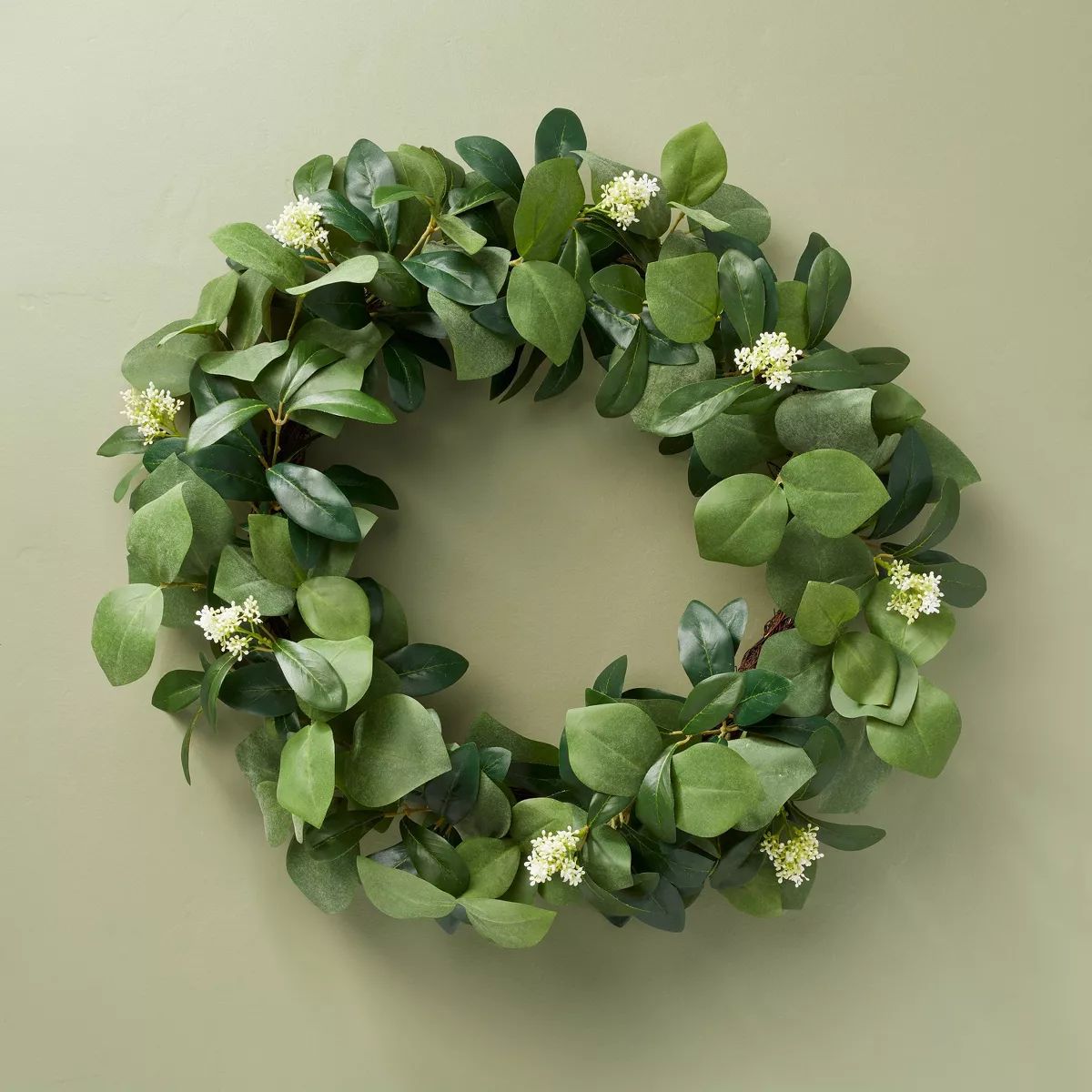 26" Faux Skimmia Wreath - Hearth & Hand™ with Magnolia | Target