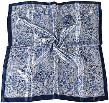 4Pcs Silk Head Scarves for Women Satin Hair Scarf 35\u201dLarge Square Bandana Silk Like Neck Sca... | Amazon (US)