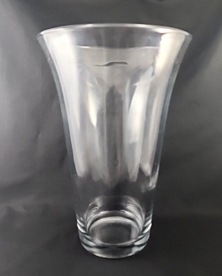 Large Round Clear Glass Flower Vase 11 5/8" Tall | eBay US