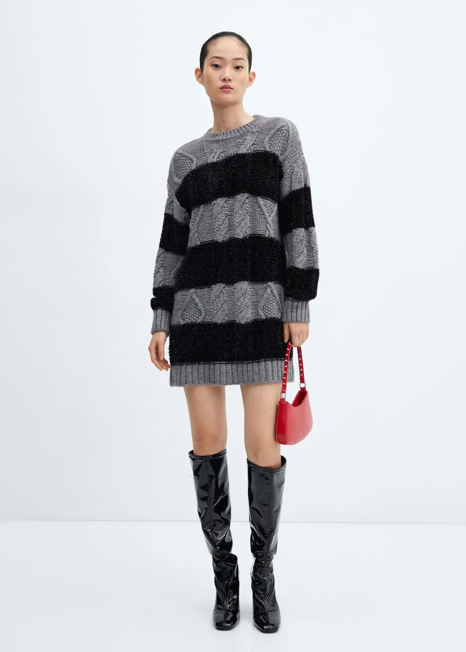 Striped sweater dress -  Women | Mango USA | MANGO (US)