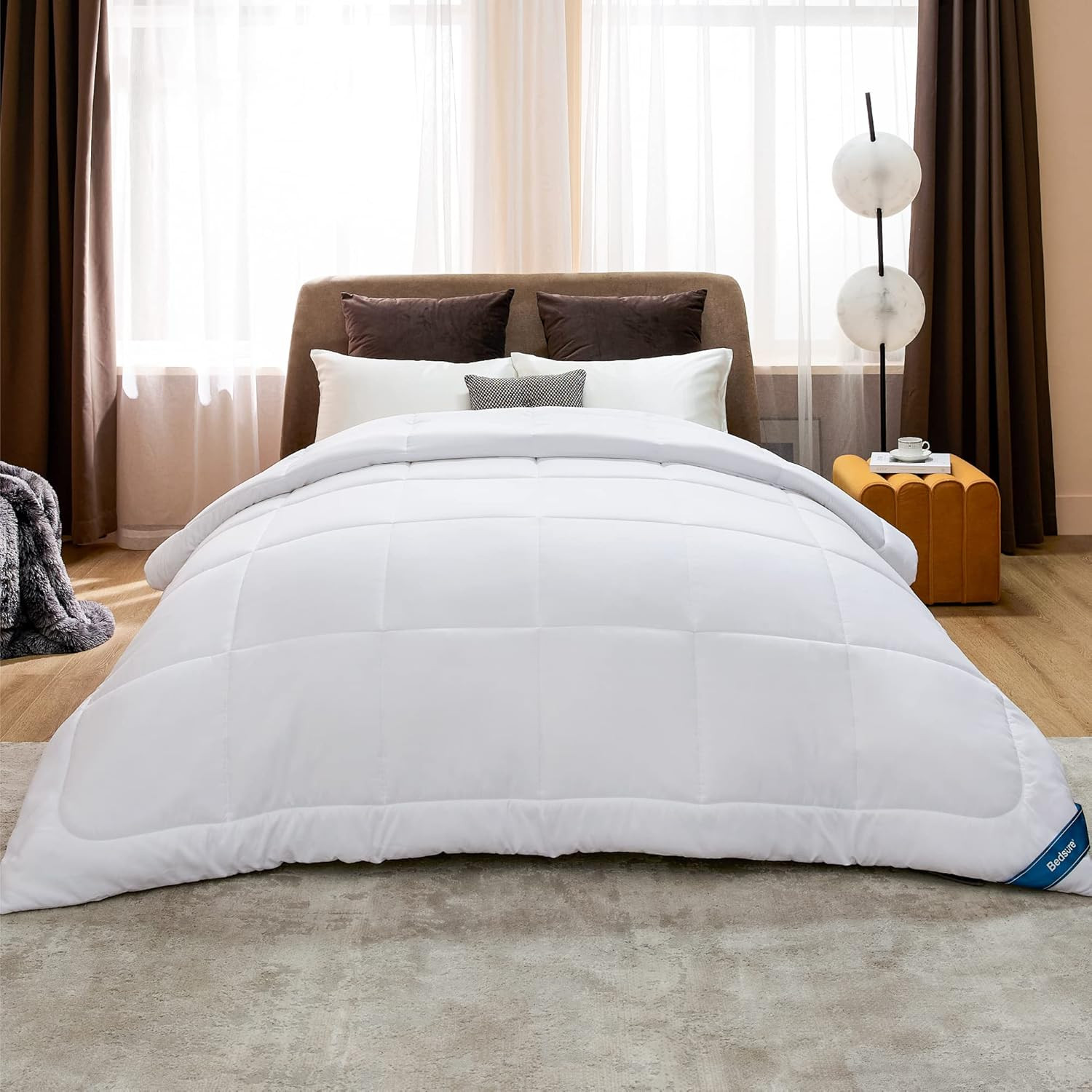 Bedsure Queen Comforter Duvet Insert - Quilted White Comforters Queen Size, All Season Down Alter... | Amazon (US)