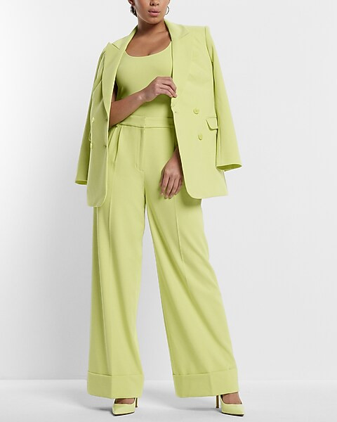 Stylist Super High Waisted Pleated Wide Leg Pant | Express