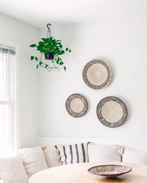 Set of Ba tonga Baskets - Set of Binga Baskets - Wall Hanging Baskets - Gallery Wall Baskets | Etsy (US)