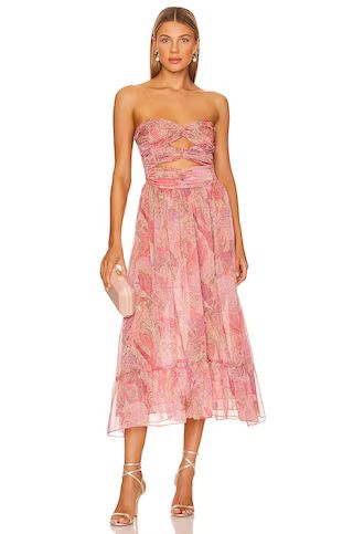 MISA Los Angeles Arianne Dress in Muted Paisley from Revolve.com | Revolve Clothing (Global)