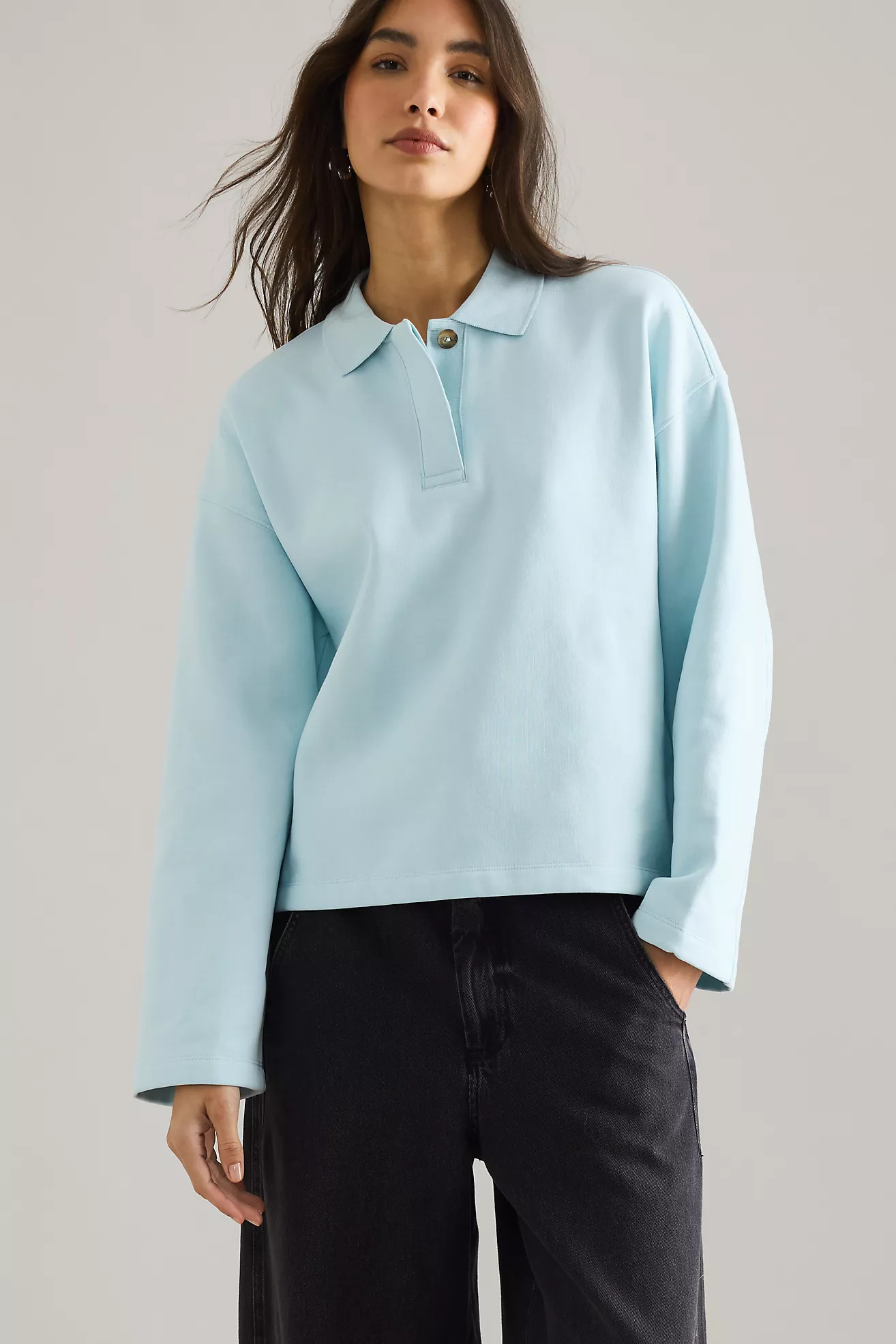 Selected Ari Gia Polo Collar Sweatshirt | Anthropologie (UK)