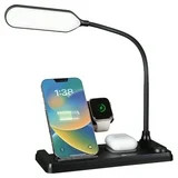 OttLite LED Desk Light with Multi-Device Charging Station, Black | Walmart (US)