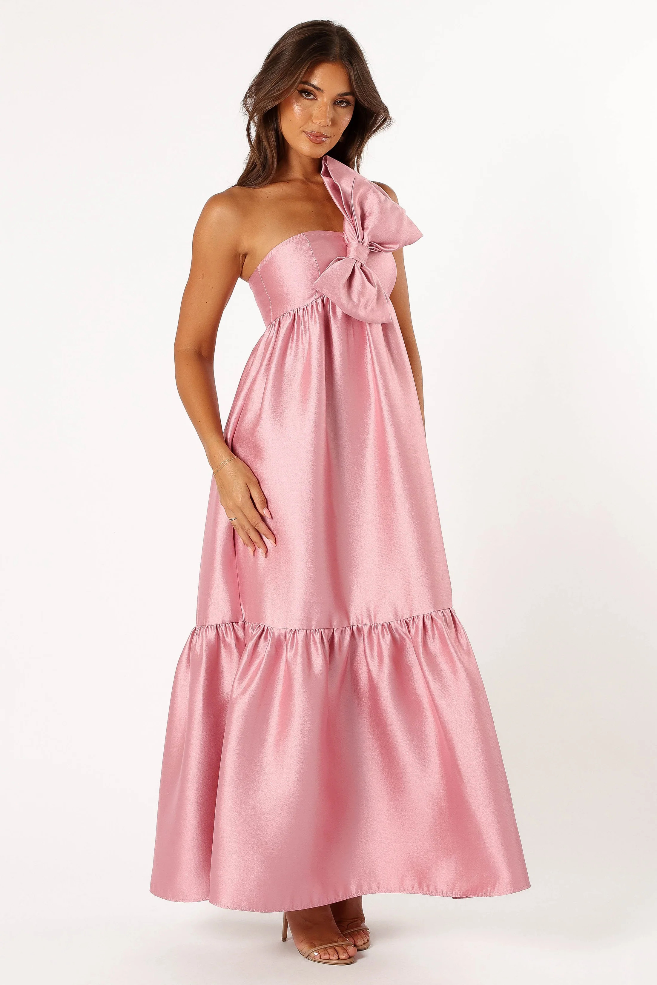 Betina Bow Front Maxi Dress - Dusty Rose | Petal & Pup (US)