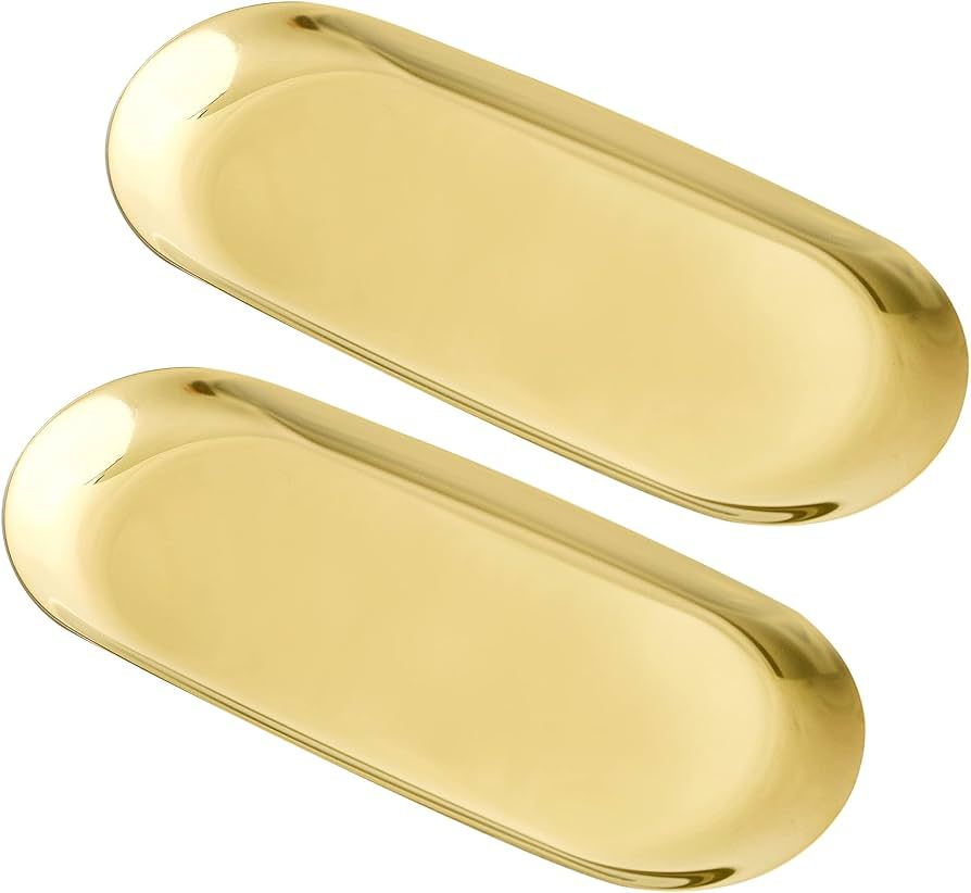 Dobbyby Vanity Tray ? ??? *?" Perfume Tray Candle Tray Key Tray Gold Tray Stainless Steel Towel Tray | Amazon (US)