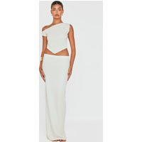 Beige Textured Maxi Skirt | PrettyLittleThing US