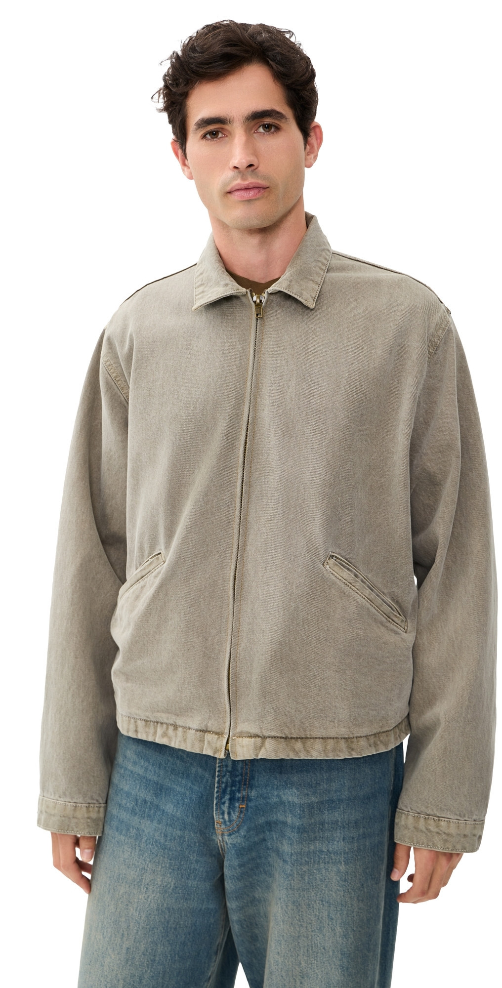 ASHER Zed Zip Twill Jacket Moss XL | Shopbop