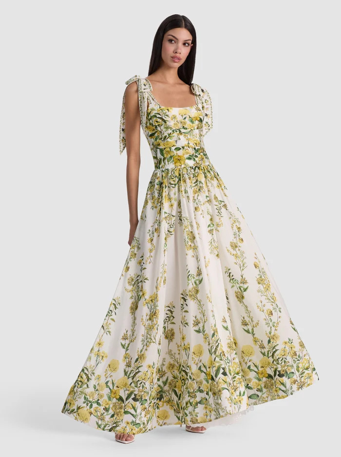 HAVEN FLARED MAXI DRESS | Alice + Olivia