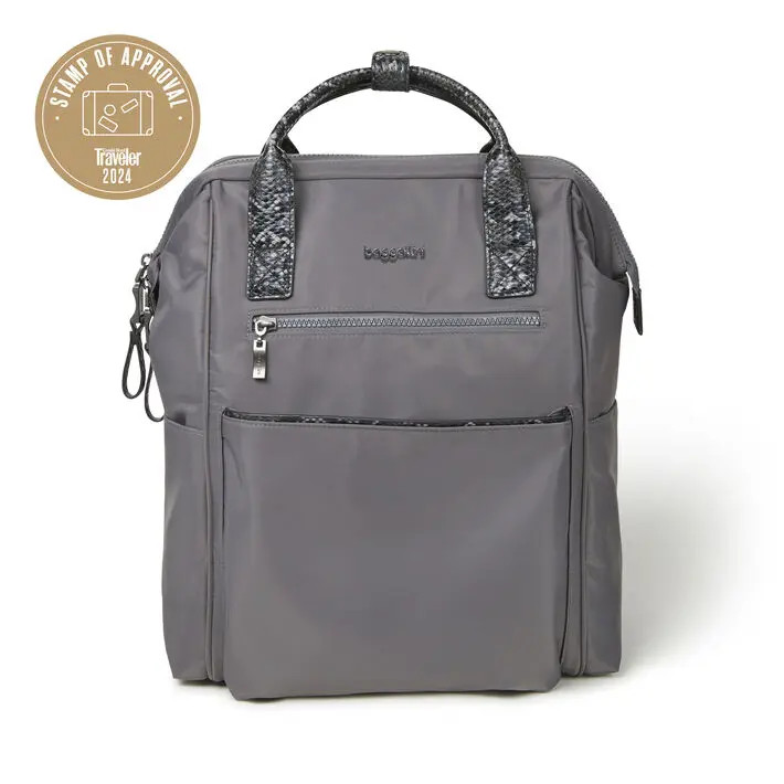 BAGGALLINI Soho Laptop Backpack in Mulberry Twill Nylon at Nordstrom | Nordstrom