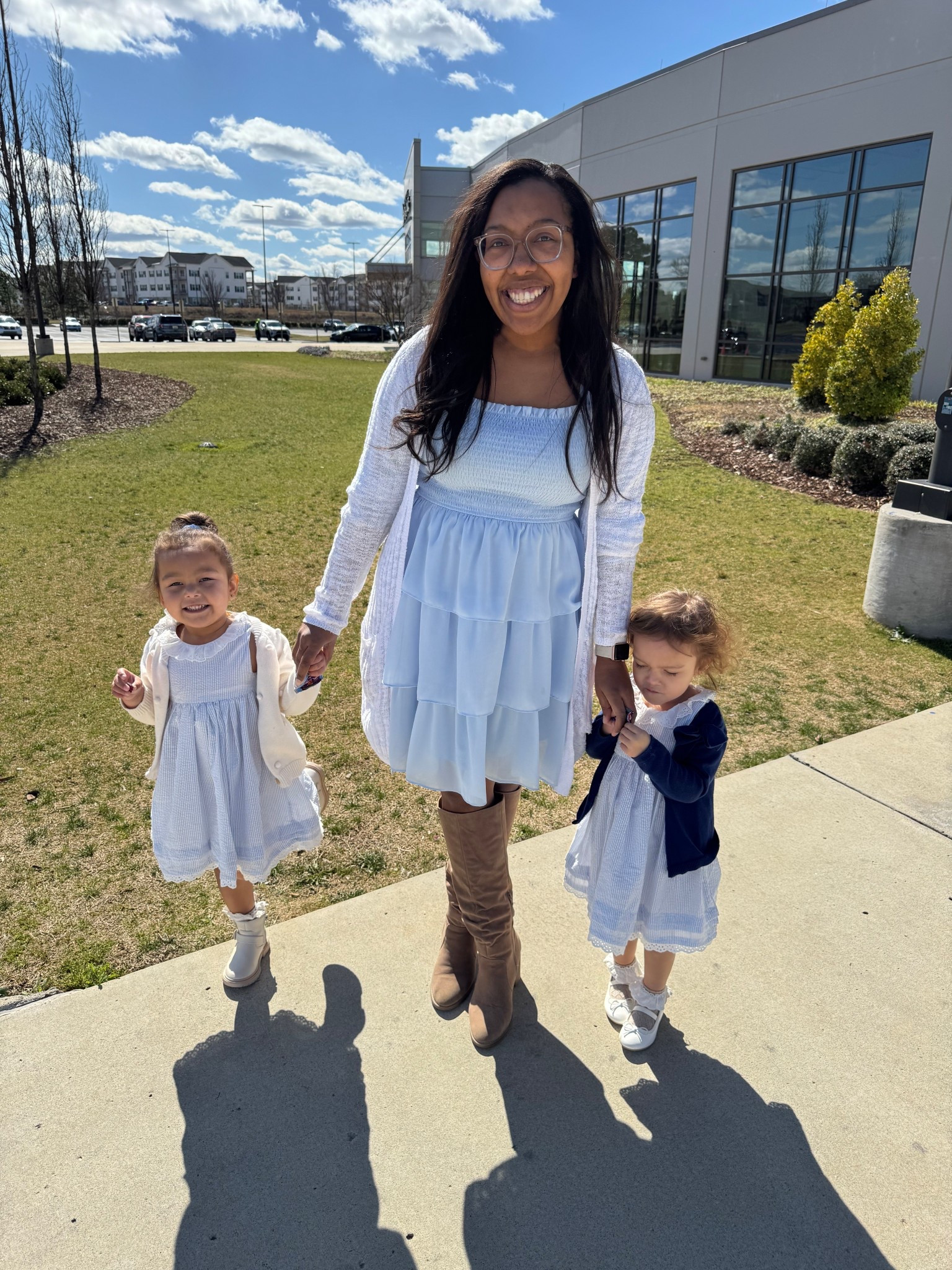 Mommy and me coordination makes me so happy! 

The girls’ dresses came from TJMaxx and my dress is Amazon! Everything was comfortable and didn’t blow up in the wind! 

#LTKootd #LTKmomlife #LTKKids