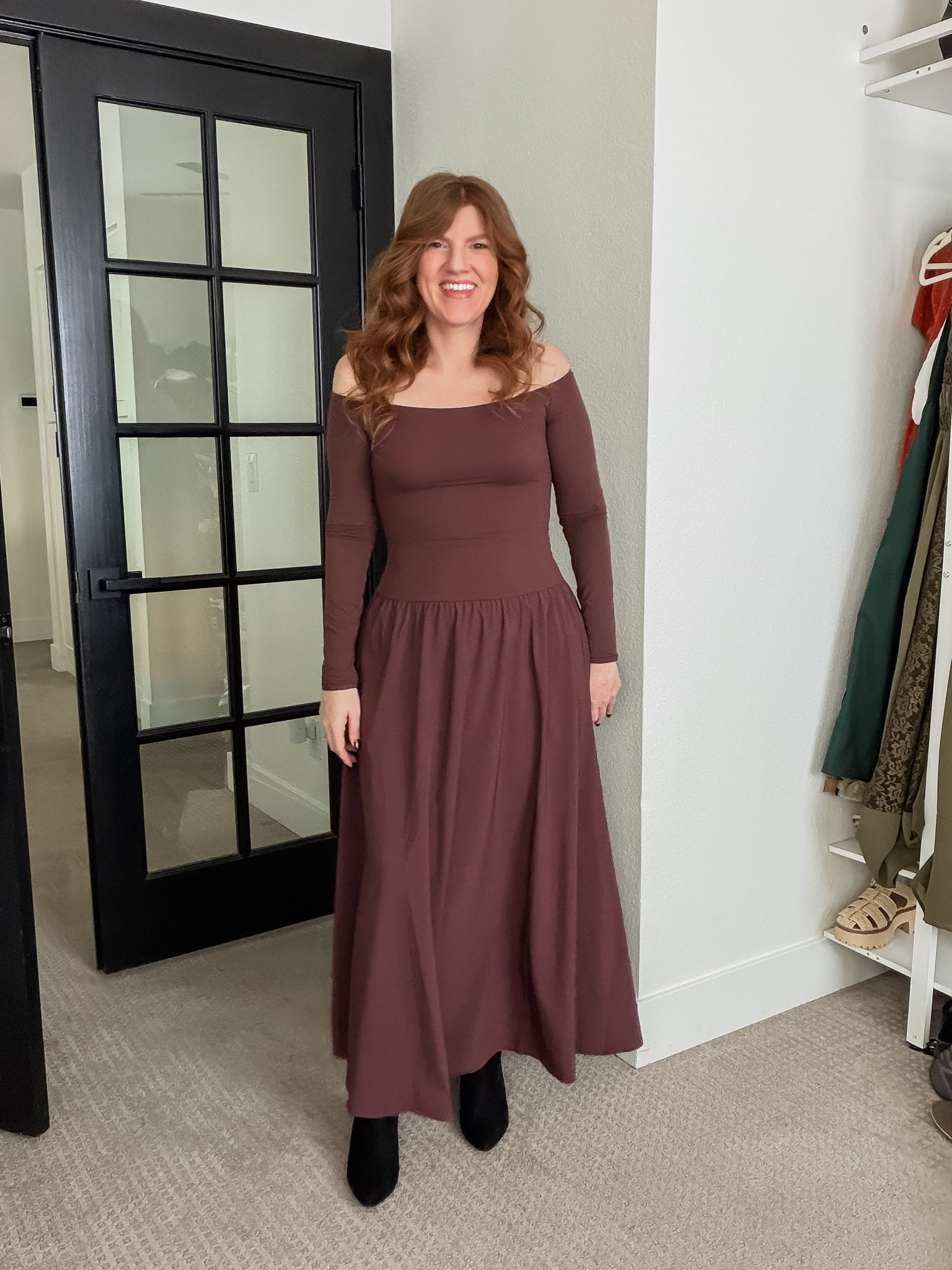 Love this off the shoulder dress from Amazon. Size small. 

#LTKPetite #LTKootd #LTKSaleAlert