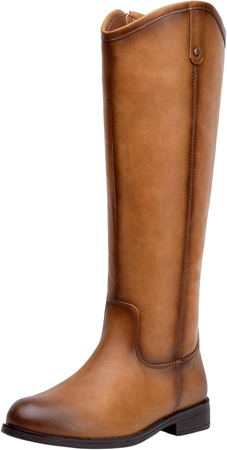 Vepose Women's Knee High Boots 956 Zipper Tall Fashion Boots | Amazon (US)