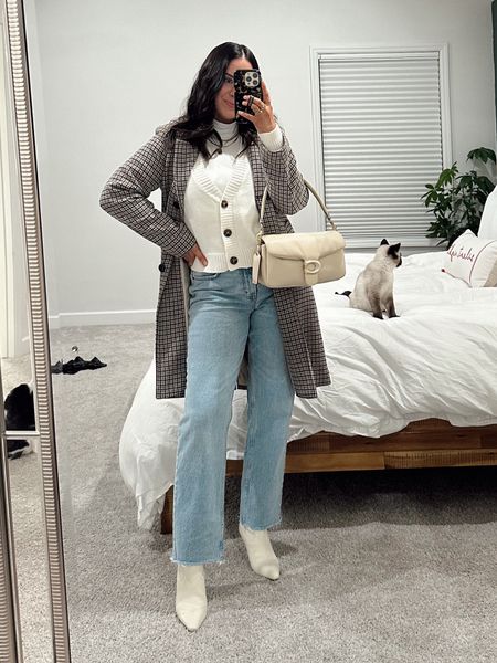 Light neutral winter outfit for a date night! Wearing M tops, SP jacket (need mp!!), 29s jeans & boots tts - my boots are 45% off + ship free rn!!! 

#LTKSeasonal #LTKfindsunder100 #LTKstyletip