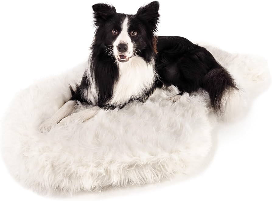 PupRug Orthopedic Dog Bed for Large Dogs with Fluffy Soft Faux Fur and Memory Foam for Joint Pain... | Amazon (US)