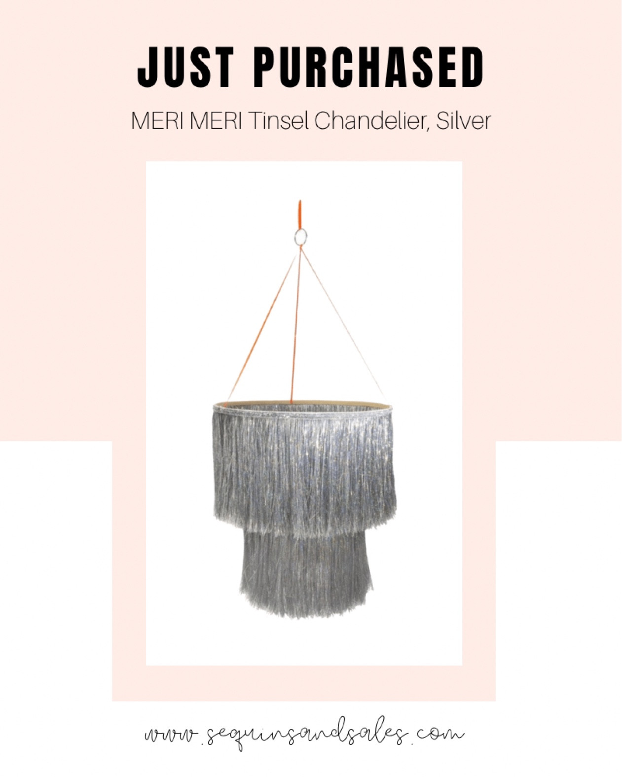 MERI MERI Tinsel Chandelier Silver
Tinsel Chandelier 
Silver Chandelier
Maisonette 



#LTKunder50 #LTKGiftGuide #LTKhome