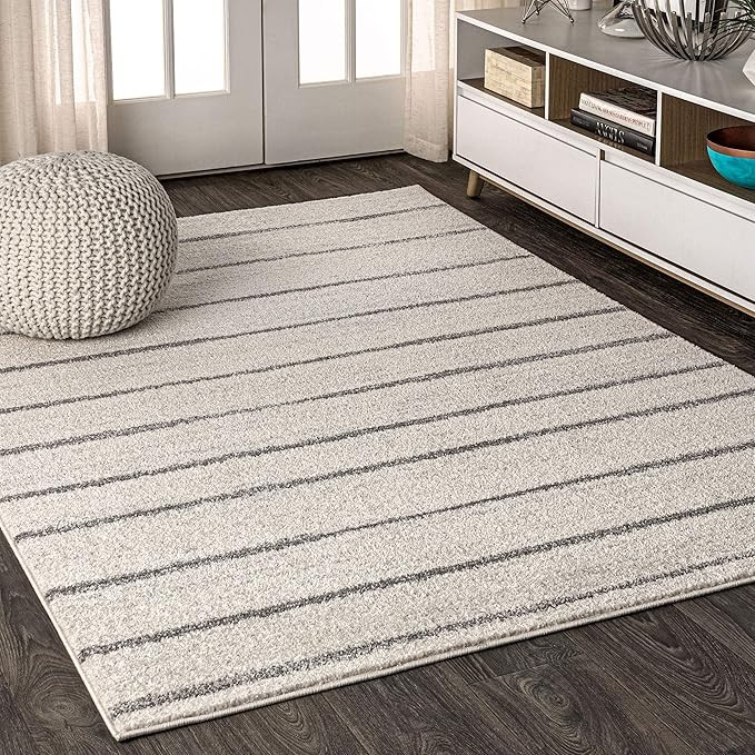 JONATHAN Y MOH201A-8 Williamsburg Minimalist Stripe Indoor Farmhouse Area-Rug Bohemian Minimalist... | Amazon (US)