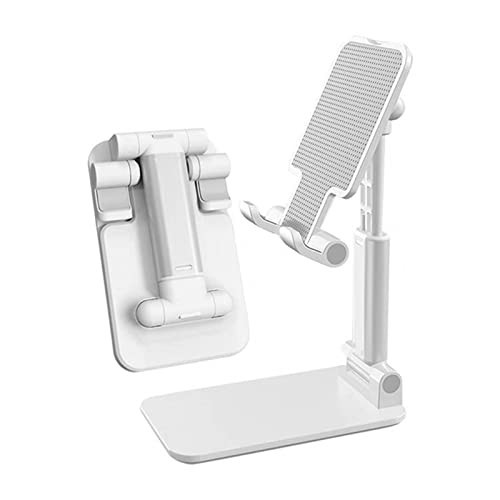 USStarStore Adjustable Cell Phone Stand for Desk, Angle Height Adjustable Cell Phone Stand for Desk, Case Friendly Phone Holder Stand for Desk (White 7 oz) | Amazon (US)