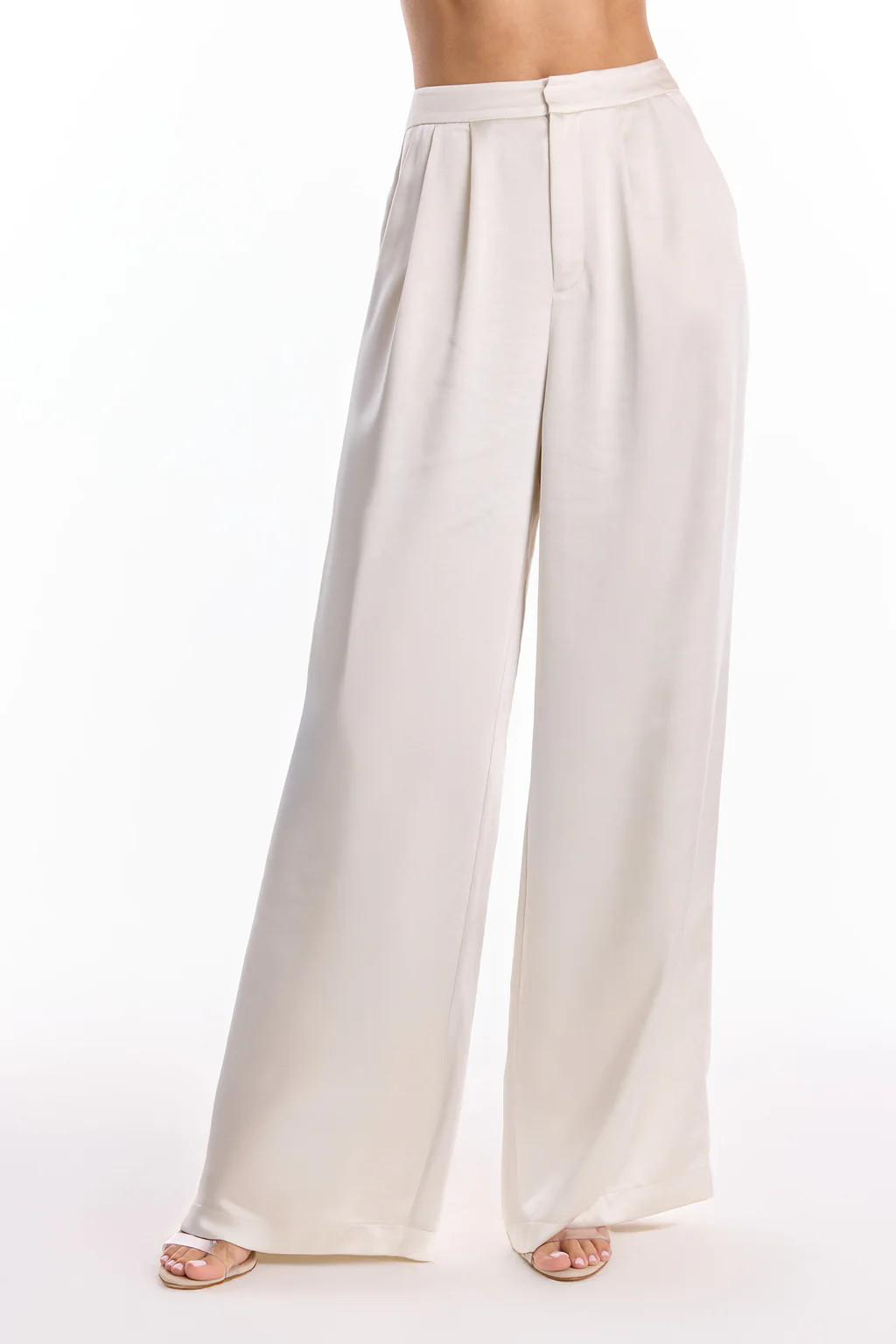 Valentina Satin Pant - Pearl | The Noli Shop
