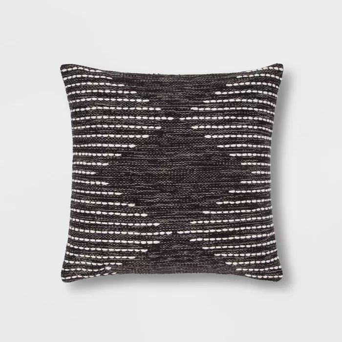 Modern Stitched Square Throw Pillow Charcoal - Project 62&#8482; | Target