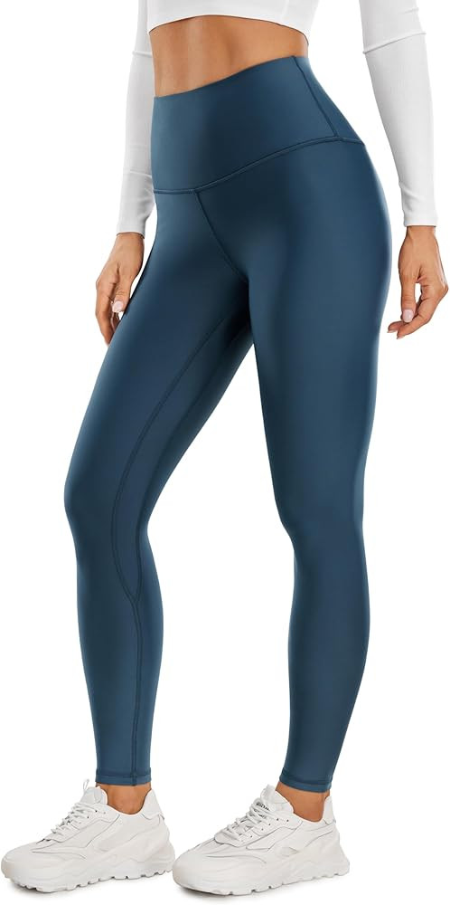 CRZ YOGA Fleece Lined Leggings 28'' - Thermal Casual Lounge Workout Yoga Womens Full Length Pants... | Amazon (US)