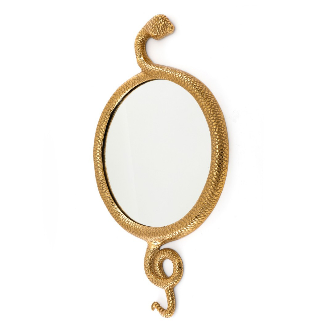 Temerity Jones Gold Metal Snake Mirror - Trouva | Trouva (Global)