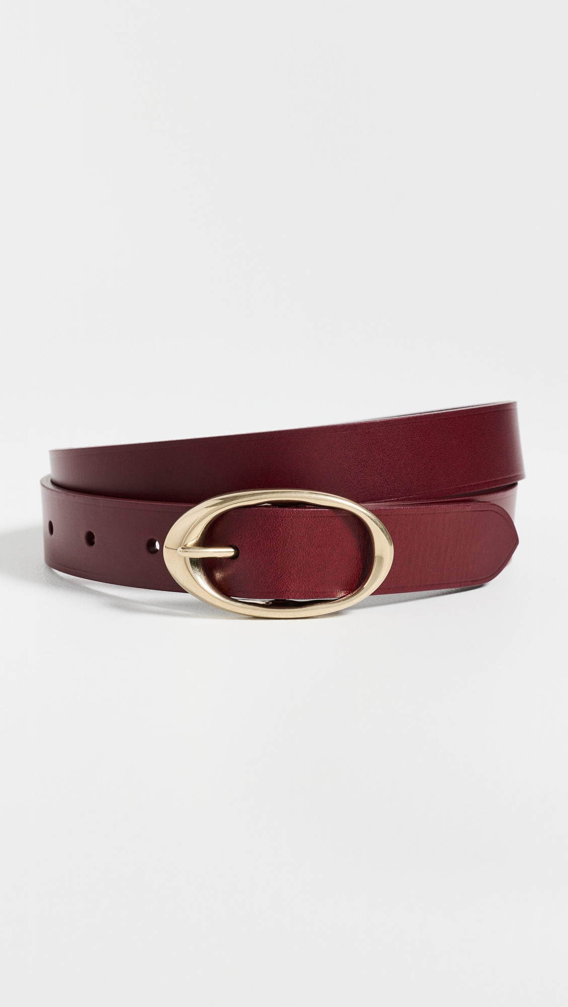 TWP Narrow Leather Belt Burgundy 85 | Shopbop