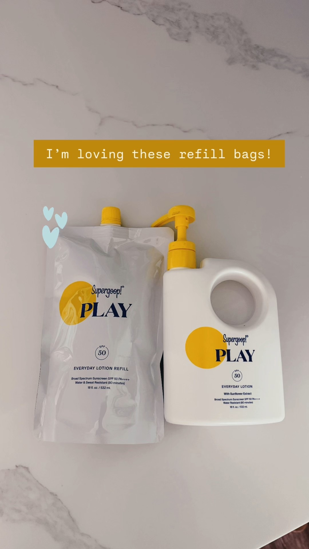 Loving these Supergoop! sunscreen refill bags 🩵 they make it super easy to refill your PLAY pump bottle! 

#LTKBeauty #LTKFindsUnder100 #LTKGiftGuide