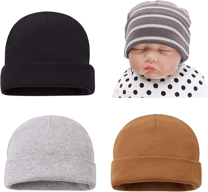 Cotton Baby Girl Hat Preemie Boys Beanie Newborn Hospital Hats Winter Infant Hats for Girls | Amazon (US)