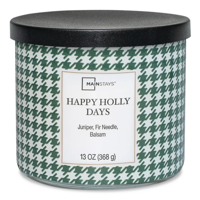 Mainstays Happy Holly Days Scented 3-Wick Candle, 13 oz. | Walmart (US)