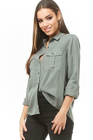 Pocket Button-Down Shirt | Forever 21 (US)