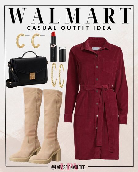 Unleash your inner fashionista at Walmart! Command attention in a belted utility dress, paired with tall boots and a chic sling bag. Elevate the look with statement earrings, stack on some bracelets, and seal the deal with bold red lips. Effortless style, unbeatable prices. Own your runway! 

#LTKHoliday #LTKSeasonal #LTKstyletip