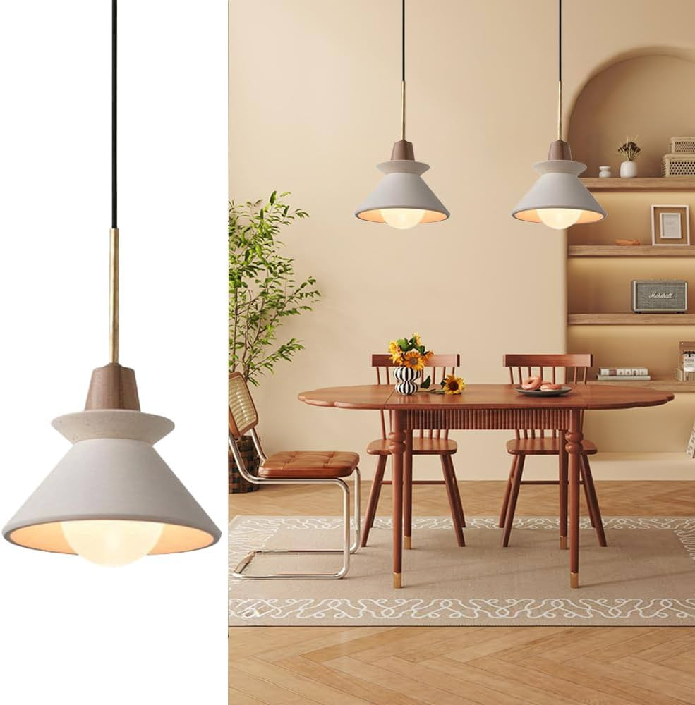 9.4'' Concrete Pendant Lights Kitchen Island Hanging Lights Unique Pinecone Lampshade Industrial ... | Amazon (US)