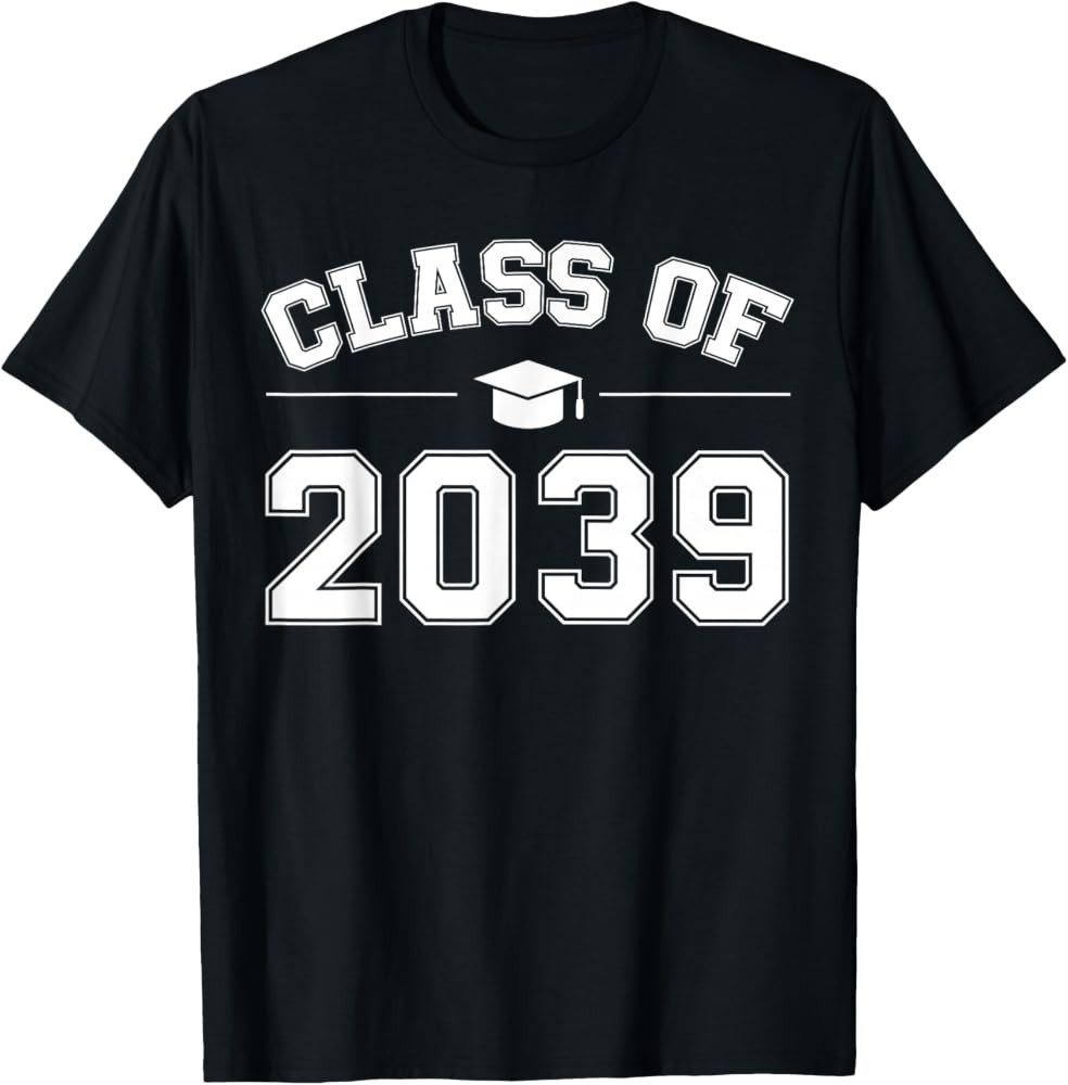 Class of 2039 Grow With Me First Day of School Graduation T-Shirt | Amazon (US)