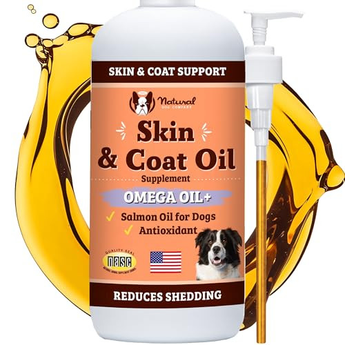 Natural Dog Company Skin & Coat Oil (16 oz.), Supports Skin Health, Fish Oil Supplements for Dogs, Soft Coat, Fish Oil & Flaxseed Oil, Fatty Acids, Bottle of Dog Fish Oil with Pump, Antioxidant | Amazon (US)