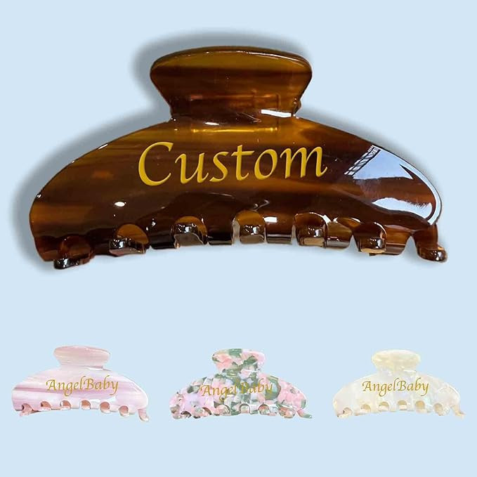 Engraved Hair Clip with Name,Custom Claw Clip for Women (4in), Gift for Her | Amazon (US)