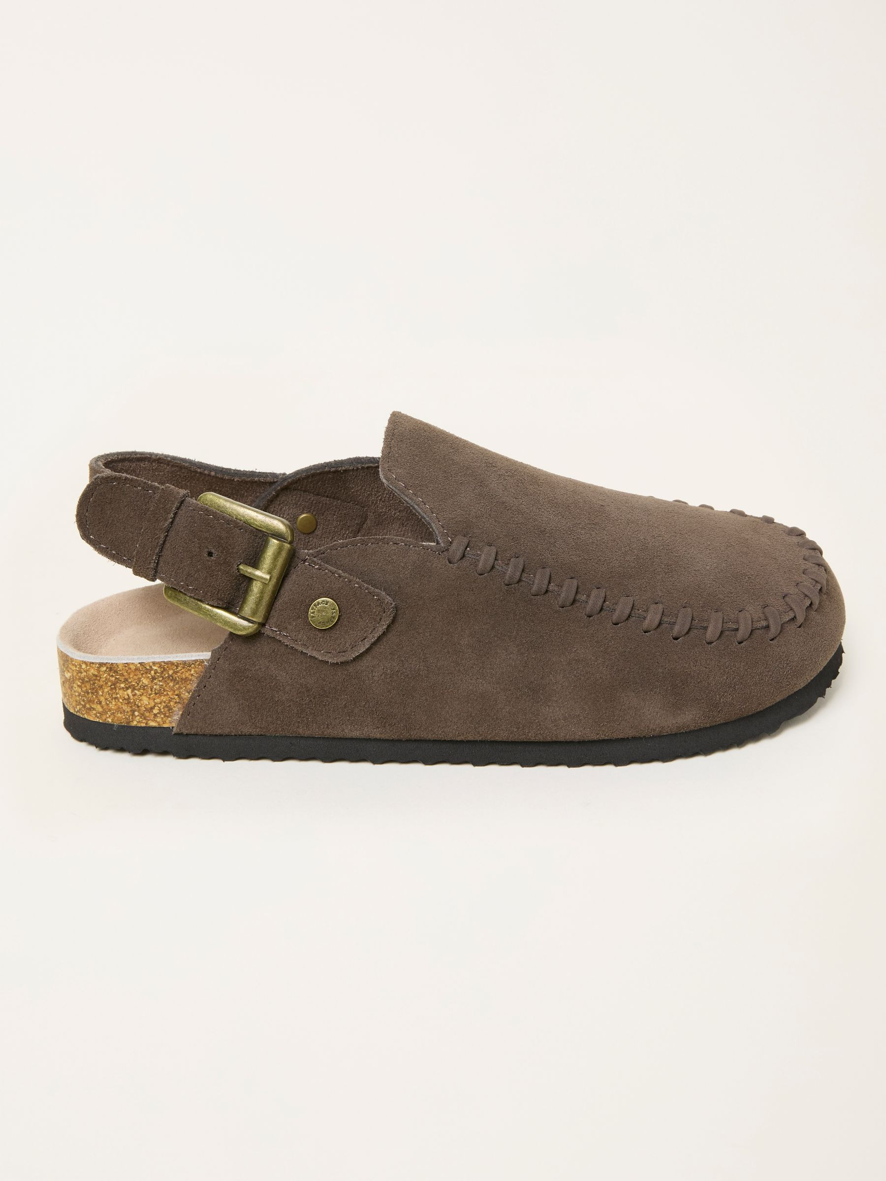Chocolate Brown Whipstich Clog | FatFace | Fat Face