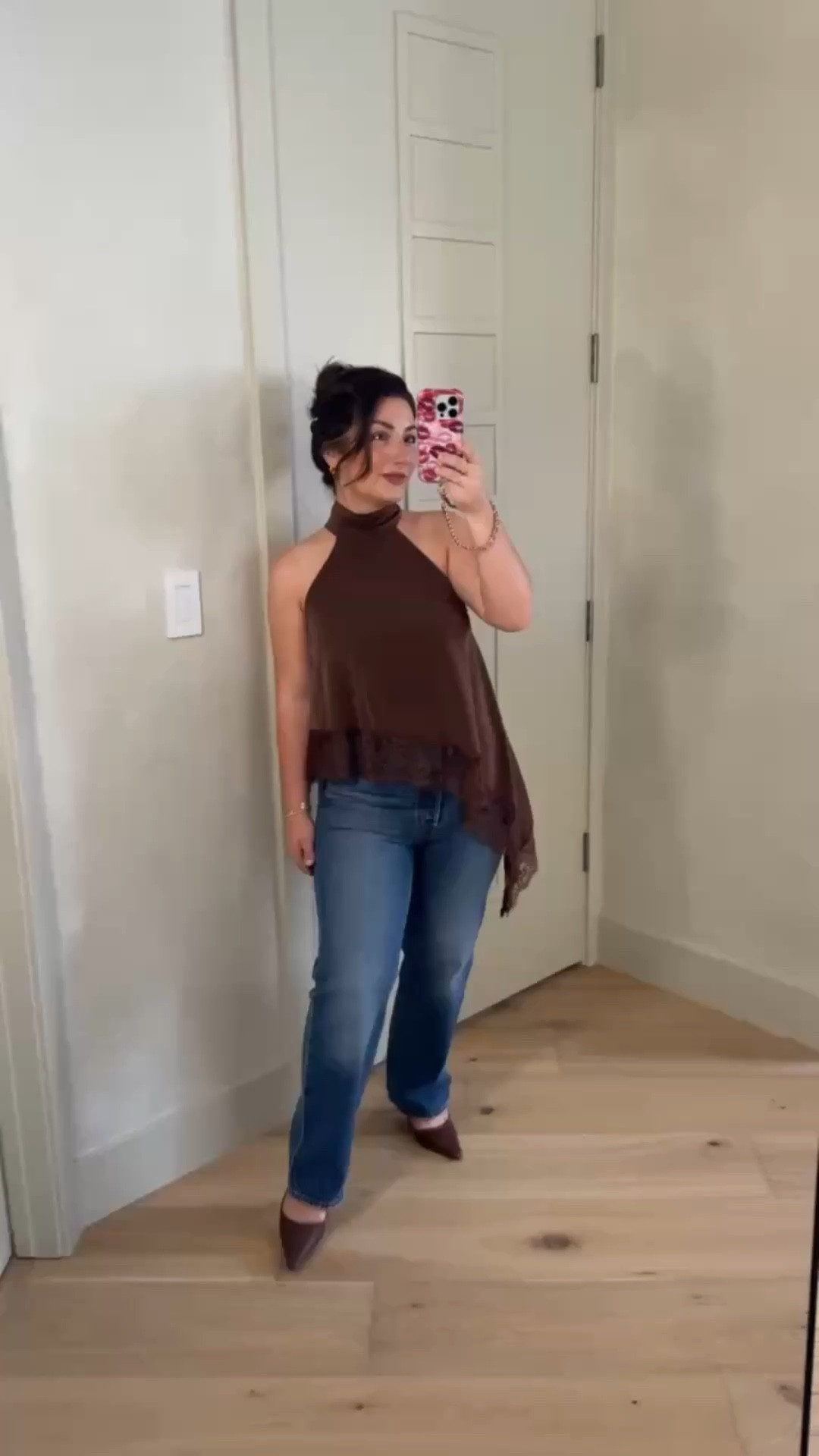 Date night outfit!! 
Asymmetrical tank with lace detail size small, Jeans size 27 

5'0" 140lbs
Petite friendly 

 

#LTKootd #LTKSaleAlert #LTKPetite