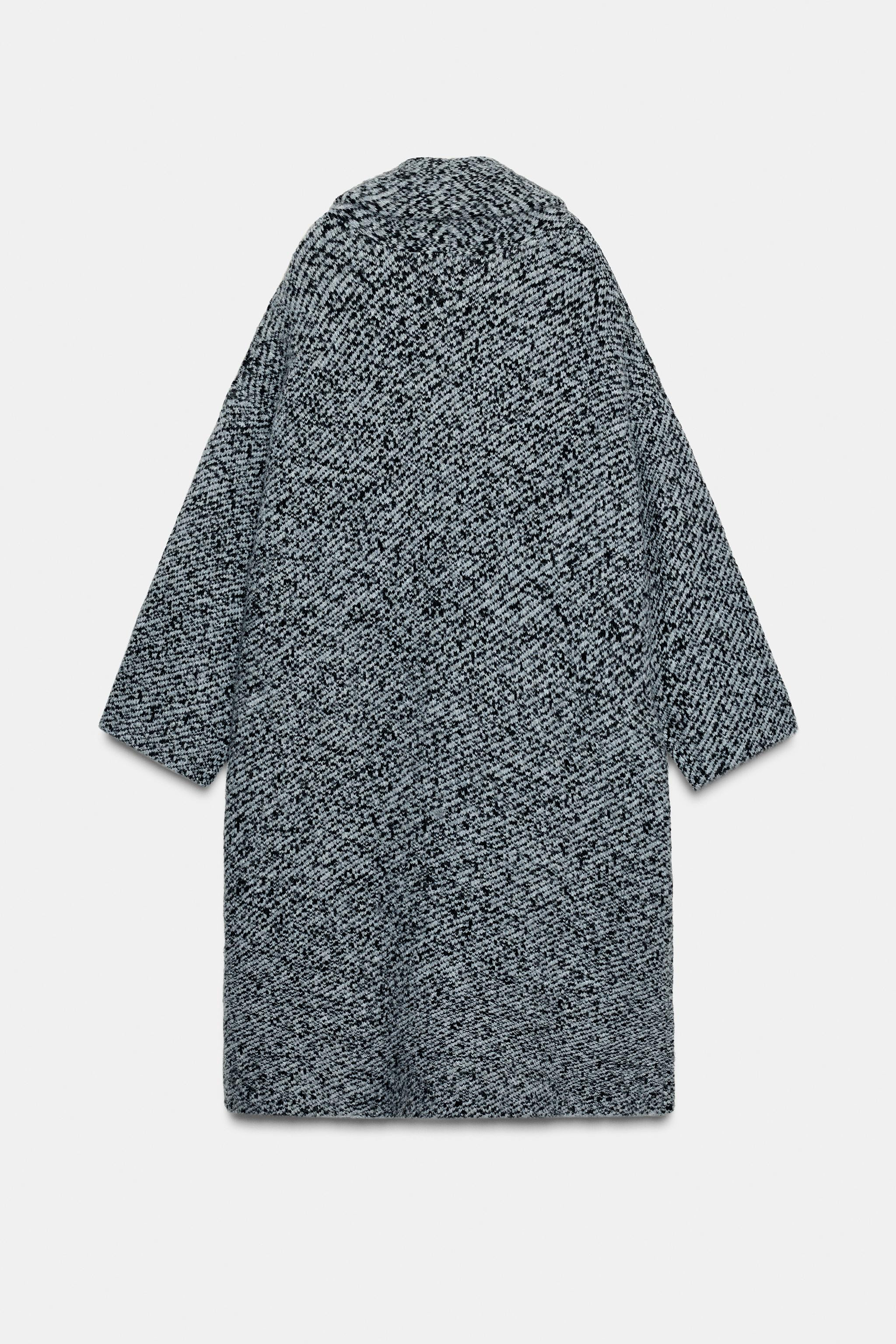 SHAWL COLLAR KNIT COAT | Zara US