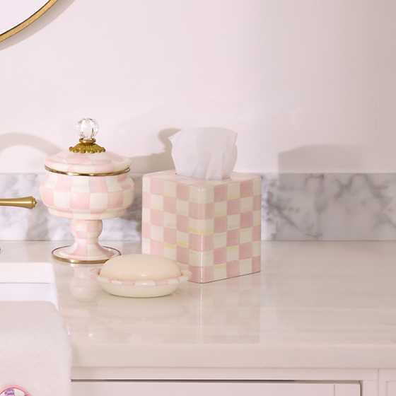 Rosy Check Boutique Tissue Box Cover | MacKenzie-Childs