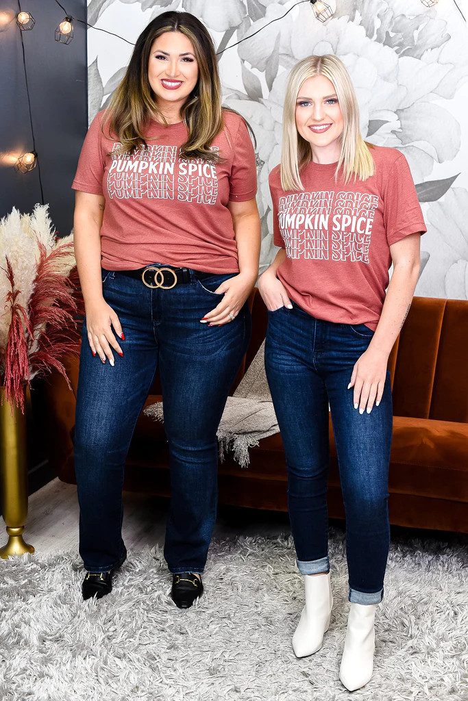 Pumpkin Spice Heather Clay Graphic Tee - A1441HCY | Tee for the Soul