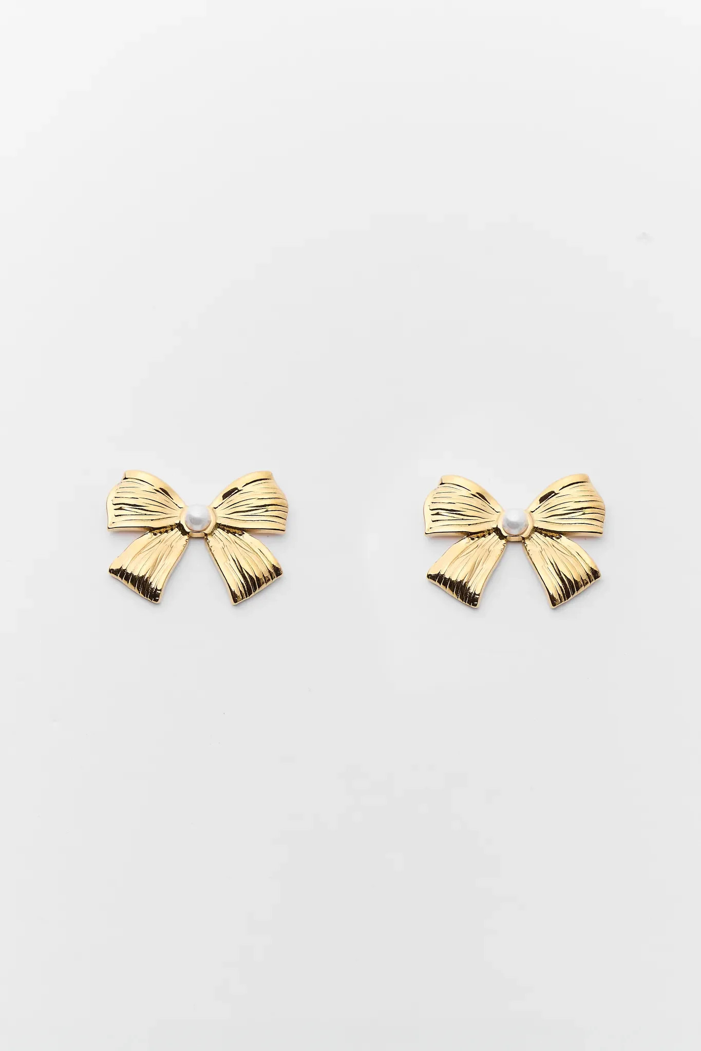 Isabella Gold Bow Earrings | Avara